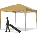 10 ft x 10 ft White Pop Up Canopy Tent with Carry Bag R5536