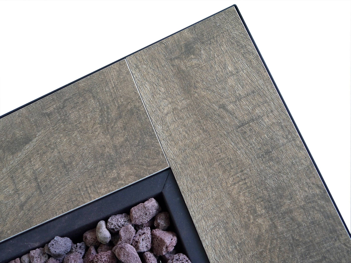 Dark Brown Woven Fire Pit Table X298