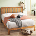 Wood Platform Bed with Headboard, Full G93202