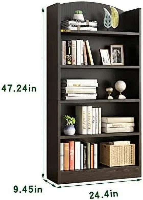 Wood 5 Tier Bookshelf H82260