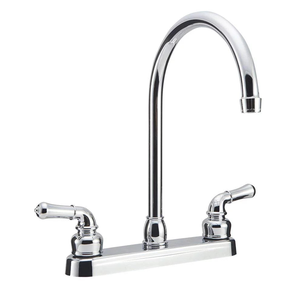 Chrome Polished J-Spout RV Kitchen Faucet D1318