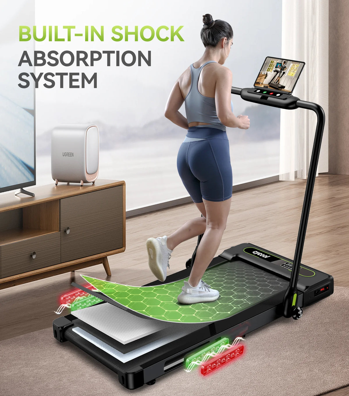 2.5HP Folding Treadmill with Display Screen S489