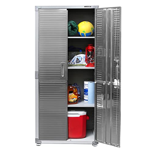 Solid Steel Lockable Metal Storage Cabinet with Adjustable Shelves, 48" W x 24" D x 72" H X185