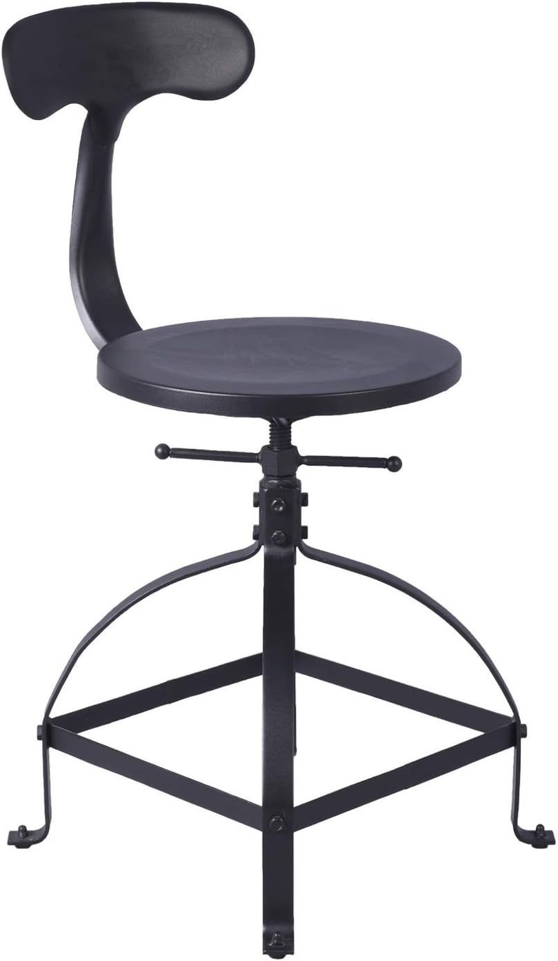 Adjustable Height Swivel Bar Stools with Back Y86343