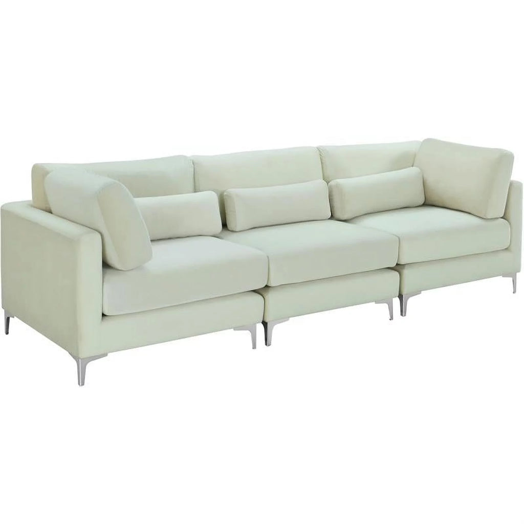 Cream Velvet Modular Sofa Y7775