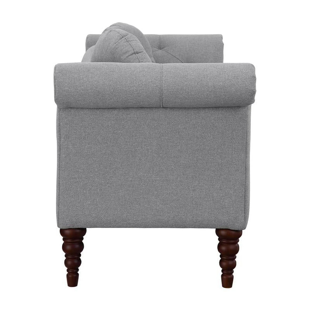 75" Traditional Fabric Settee with 2 Pillows I9789