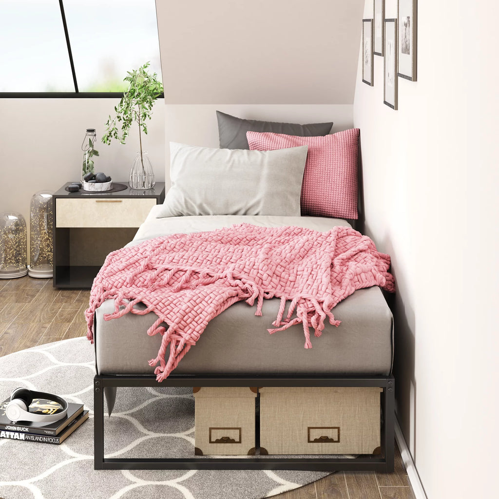 12" Metal Platform Bed Frame, Twin N501