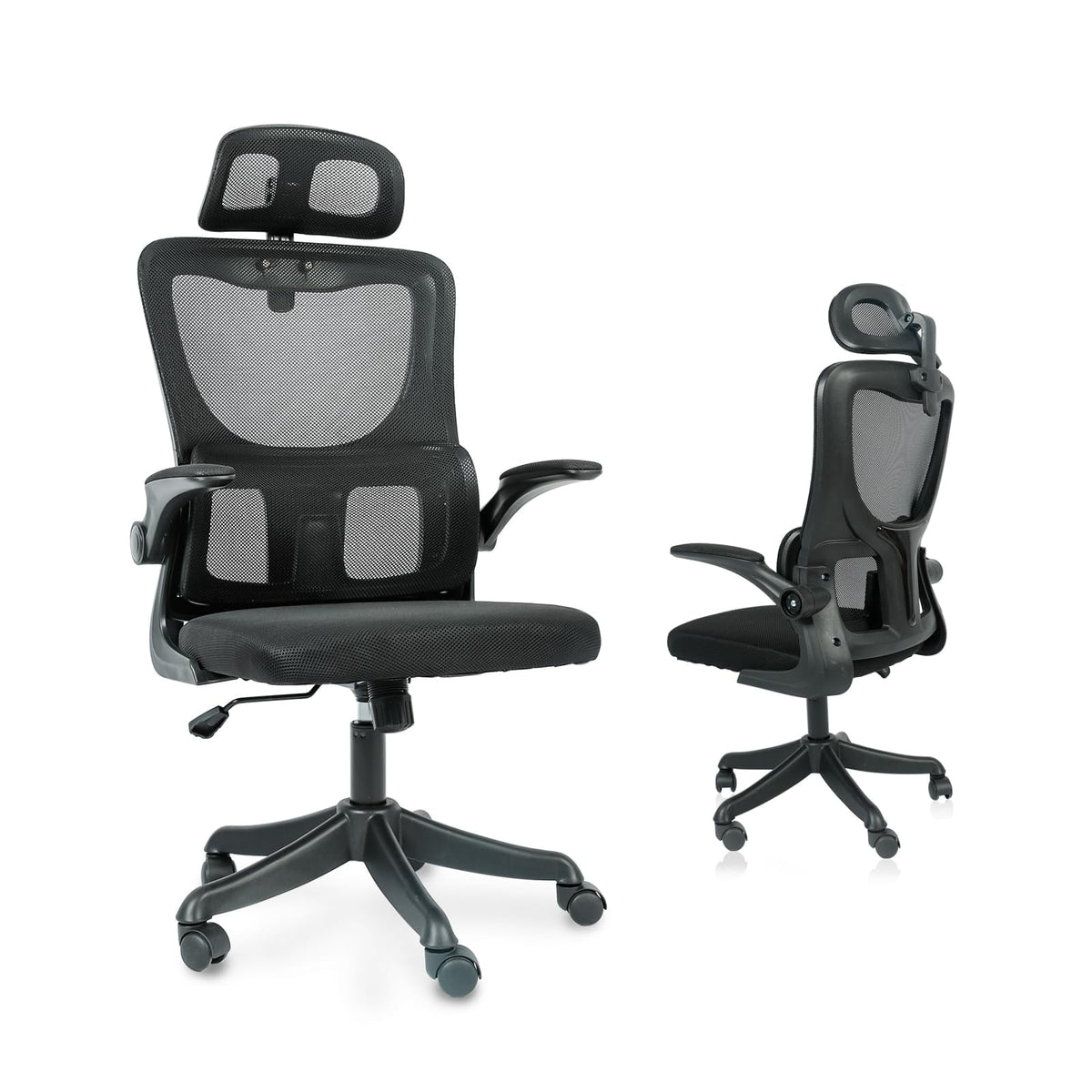 Black Mesh Ergonomic Office Chair with Headrest C3324