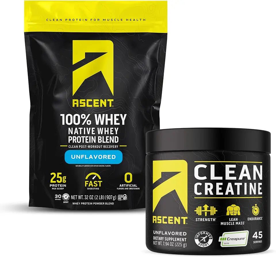 Unflavored Whey Protein Powder and Creatine Monohydrate Powder K7890