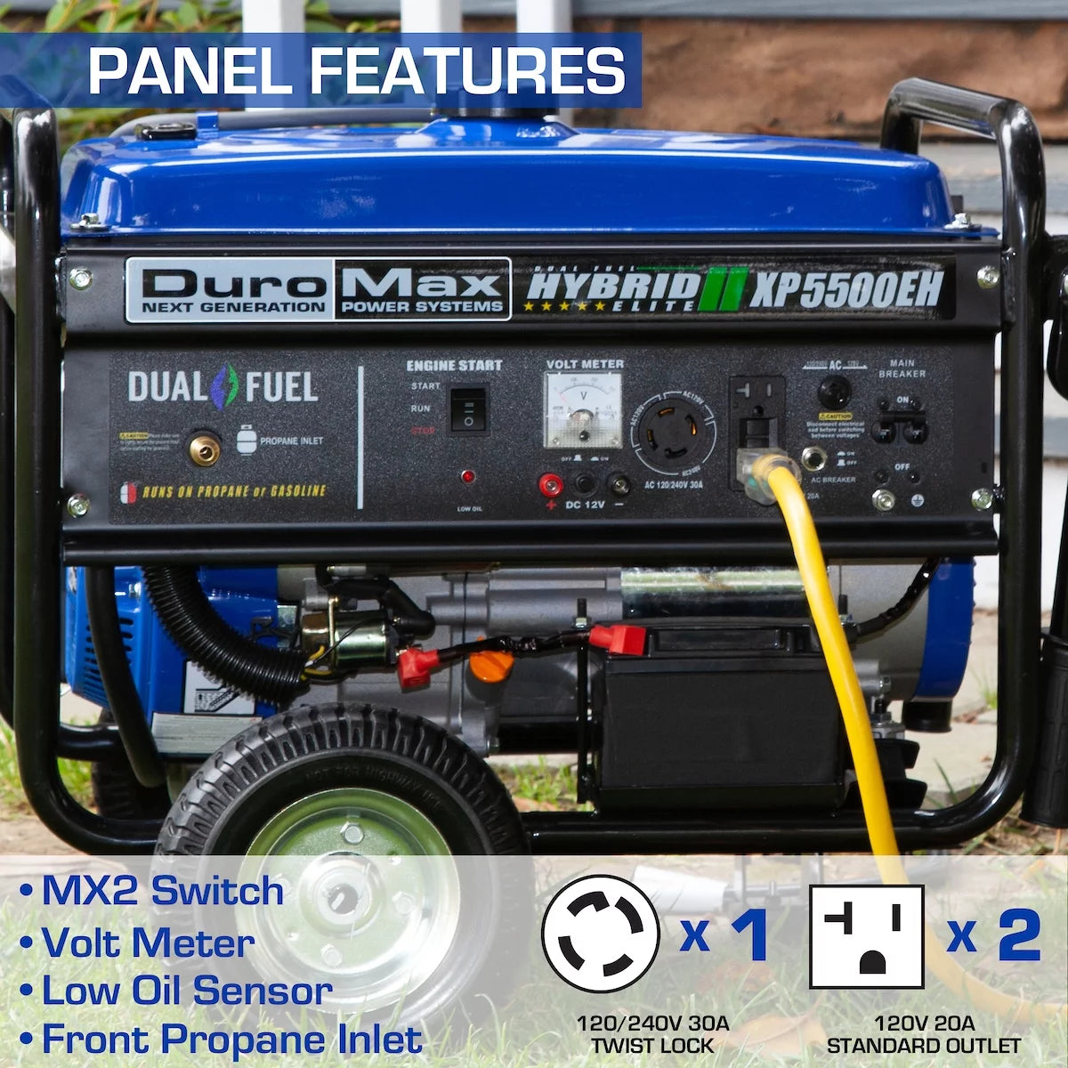 5500-Watt Dual Fuel Portable Generator D795309