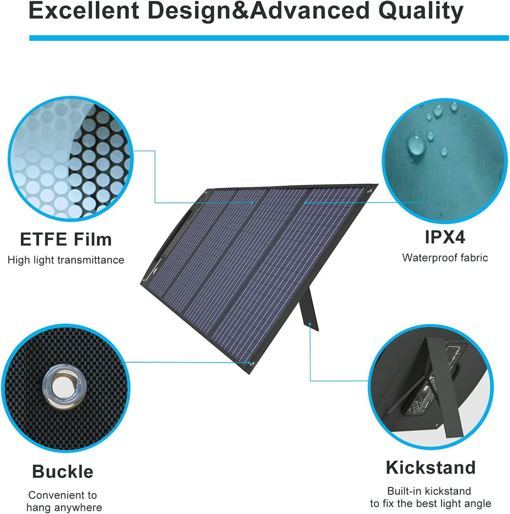 100W 18 Volt Monocrystalline Foldable Solar Panel C2596