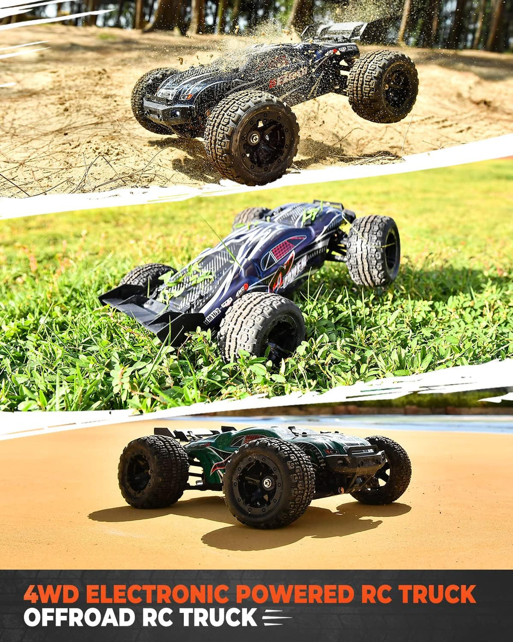 1:16 Scale 4WD Remote Control Monster Truck with 2 Rechargeable Batteries S515