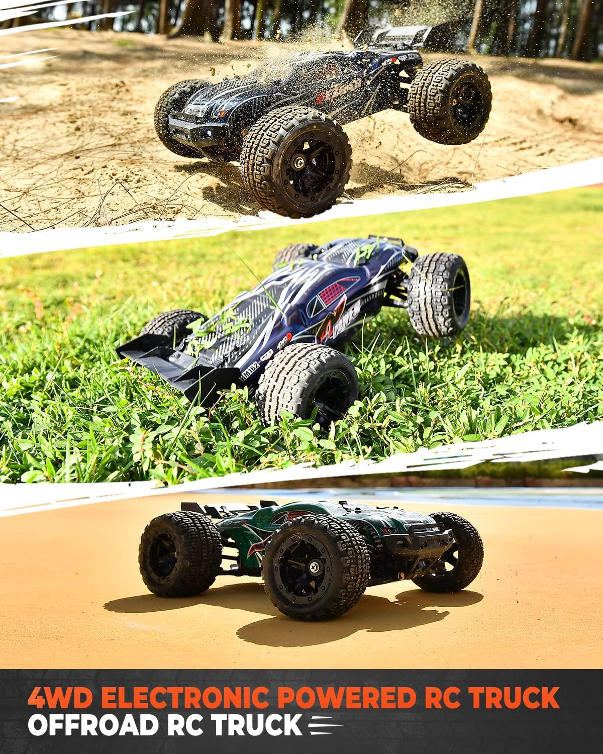1:16 Scale 4WD Remote Control Monster Truck with 2 Rechargeable Batteries S515