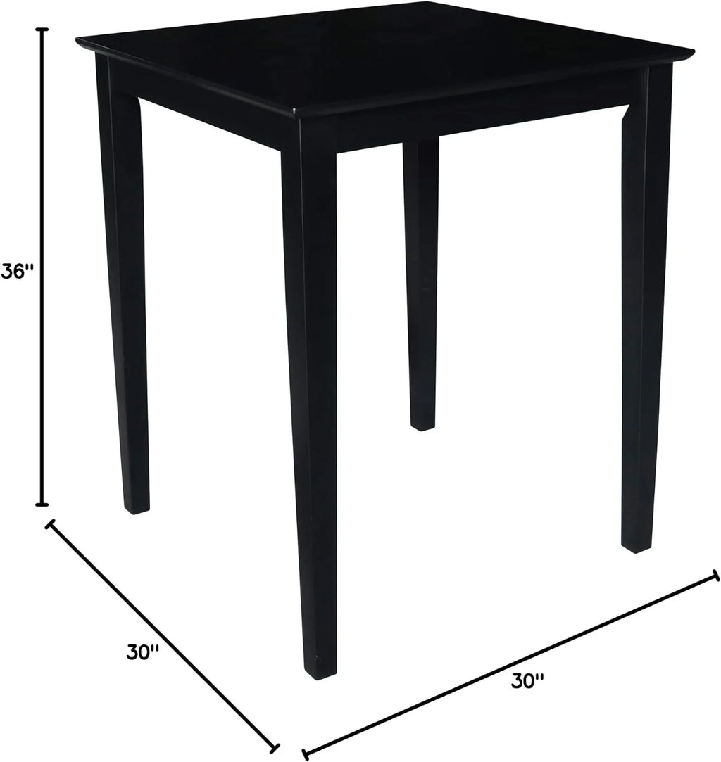 Black Solid Wood Dining Table F740845