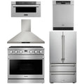 36 Gas Range, Range Hood, Refrigerator, Dishwasher and Microwave G423360