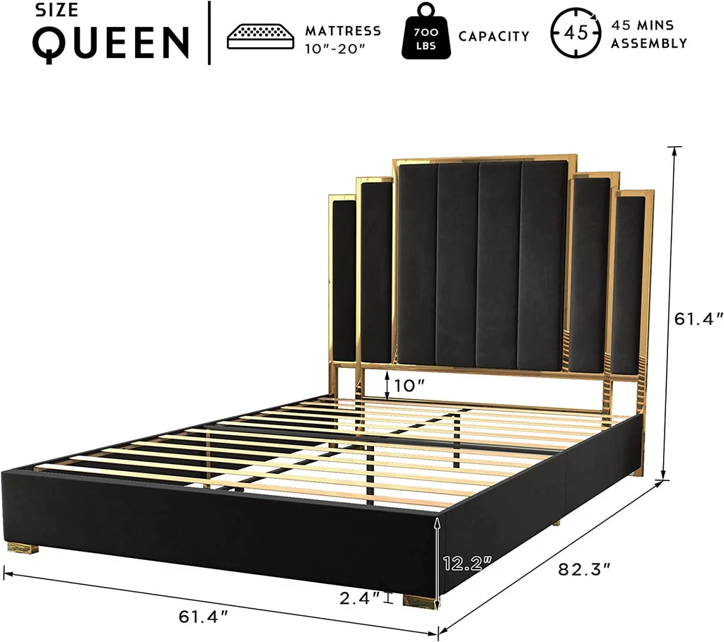Queen Size Upholstered Bed with Headboard C113