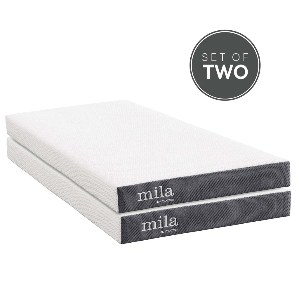 Twin Foam Mattress Set of 2 B7344