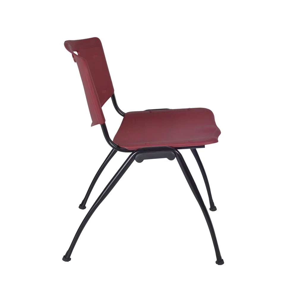 36" Square Breakroom Table & 4 Stack Chairs F289787