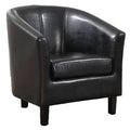 Black Faux Leather Tub Chair C584605