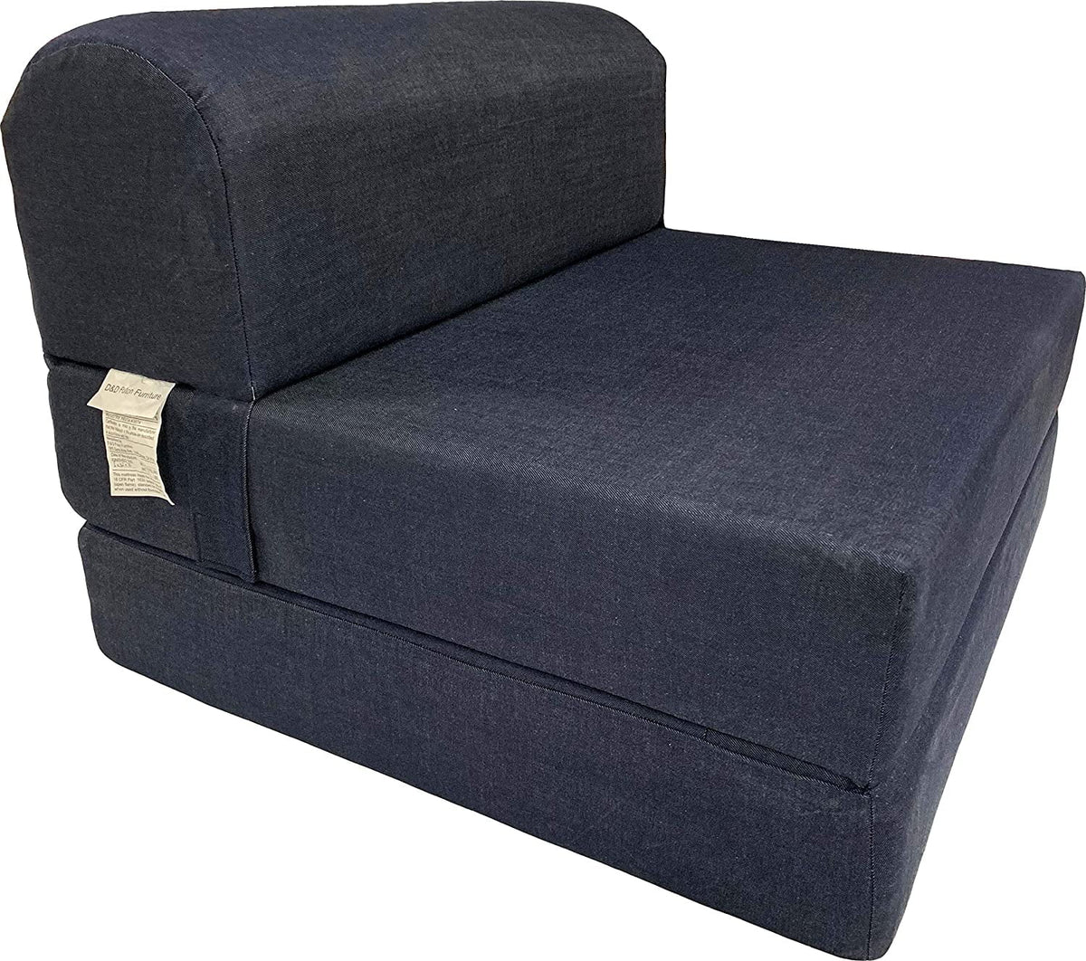 Denim Folding Foam Sleeper Chair O471343