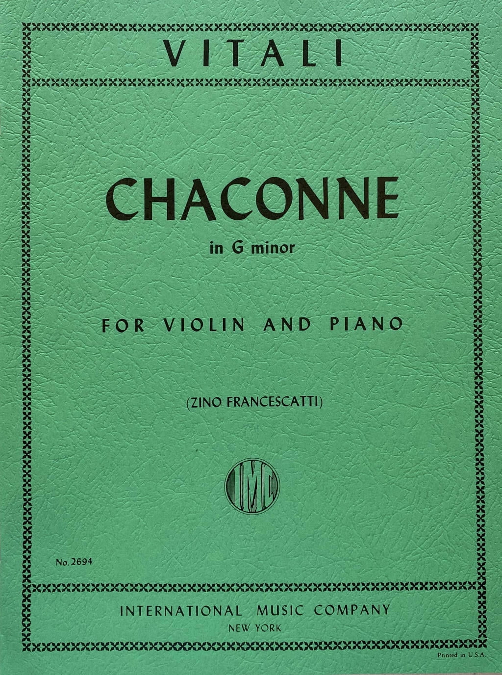 Chaconne in G Minor Violin R68483