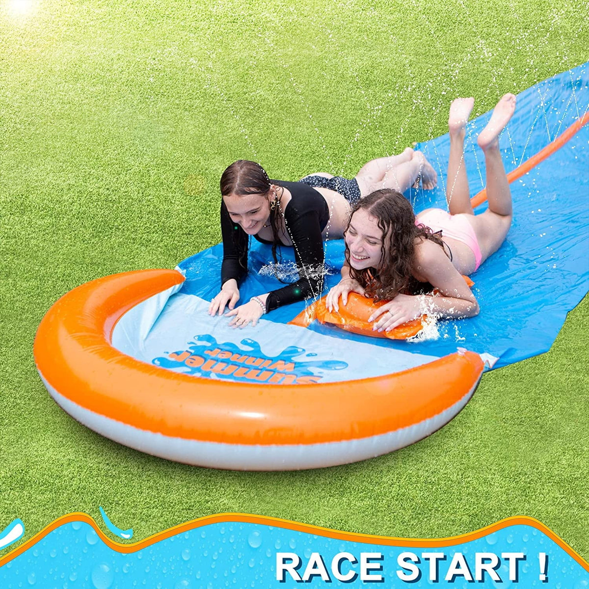 30ft Lawn Water Slide with 2 Body Boards H14529