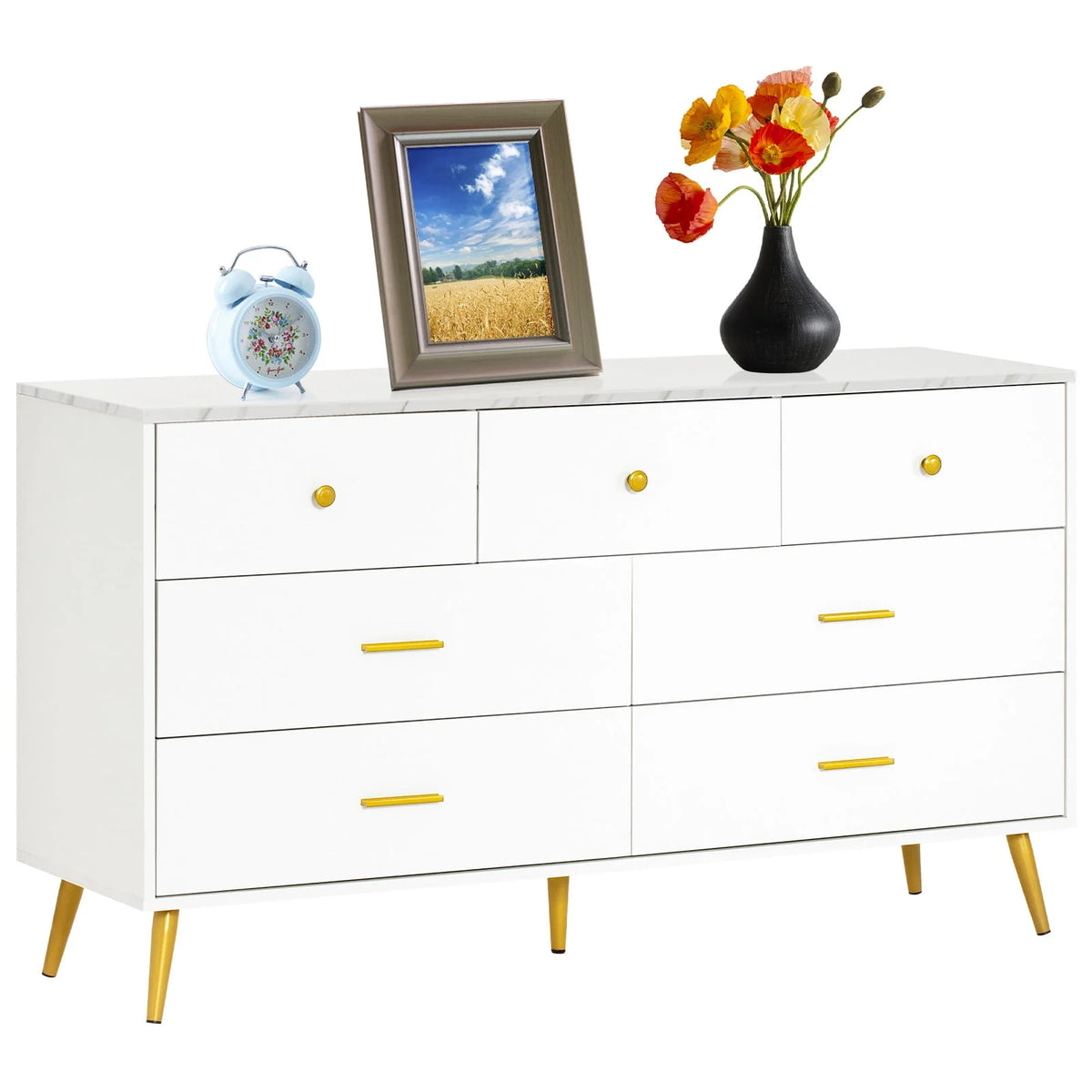 Black 3 Drawer Wood Dresser A434676
