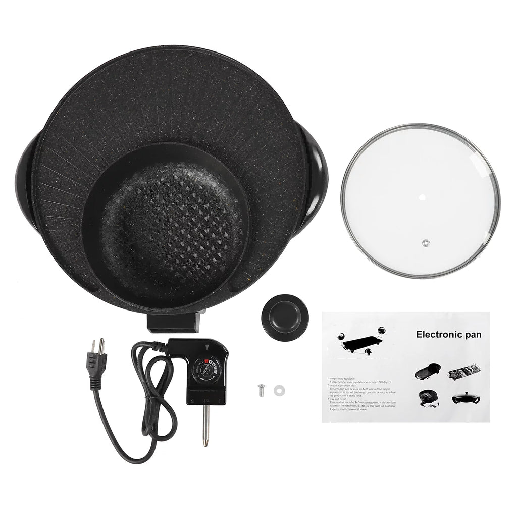 2 in 1 Electric Hot Pot Grill Cooker 1350W J74710