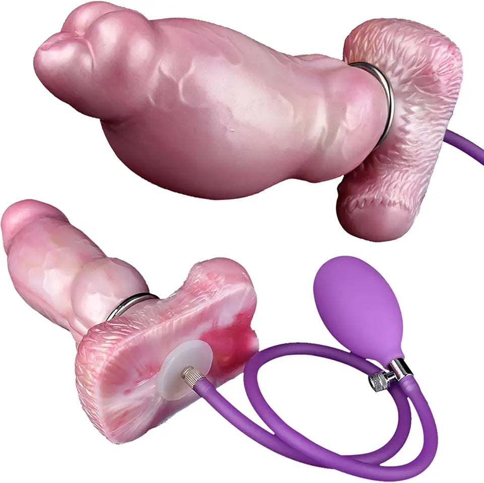 Pink 6.1 Inch Inflatable Anal Plug Dildo C564