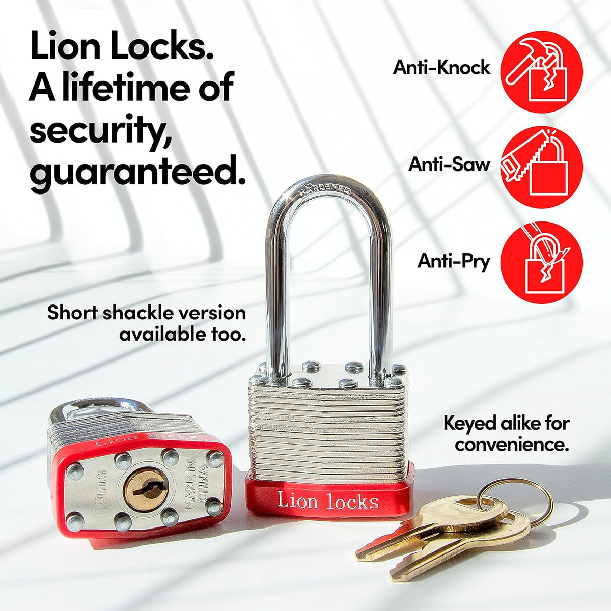 48 Pack Keyed-Alike Padlocks with 2” Long Shackle H596