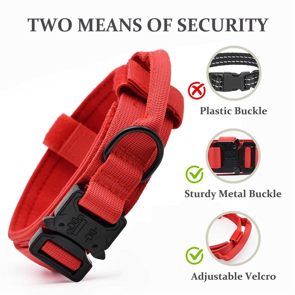 Adjustable Nylon Tactical Dog Collar with Control Handle C6649