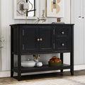 Navy Wood Console Table with 2 Drawers Q24122