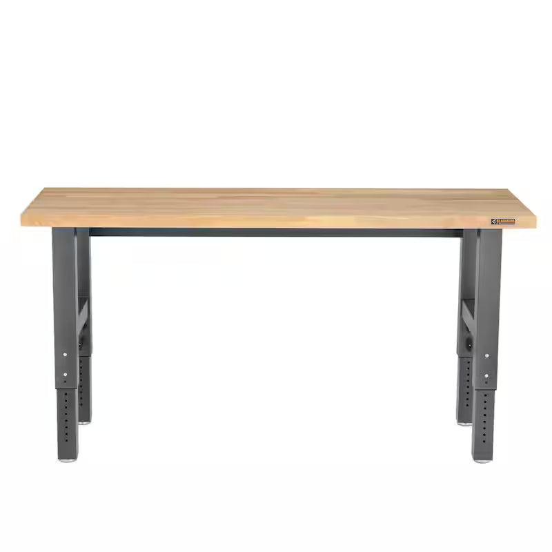 Adjustable Height Birch Top Workbench Y162795