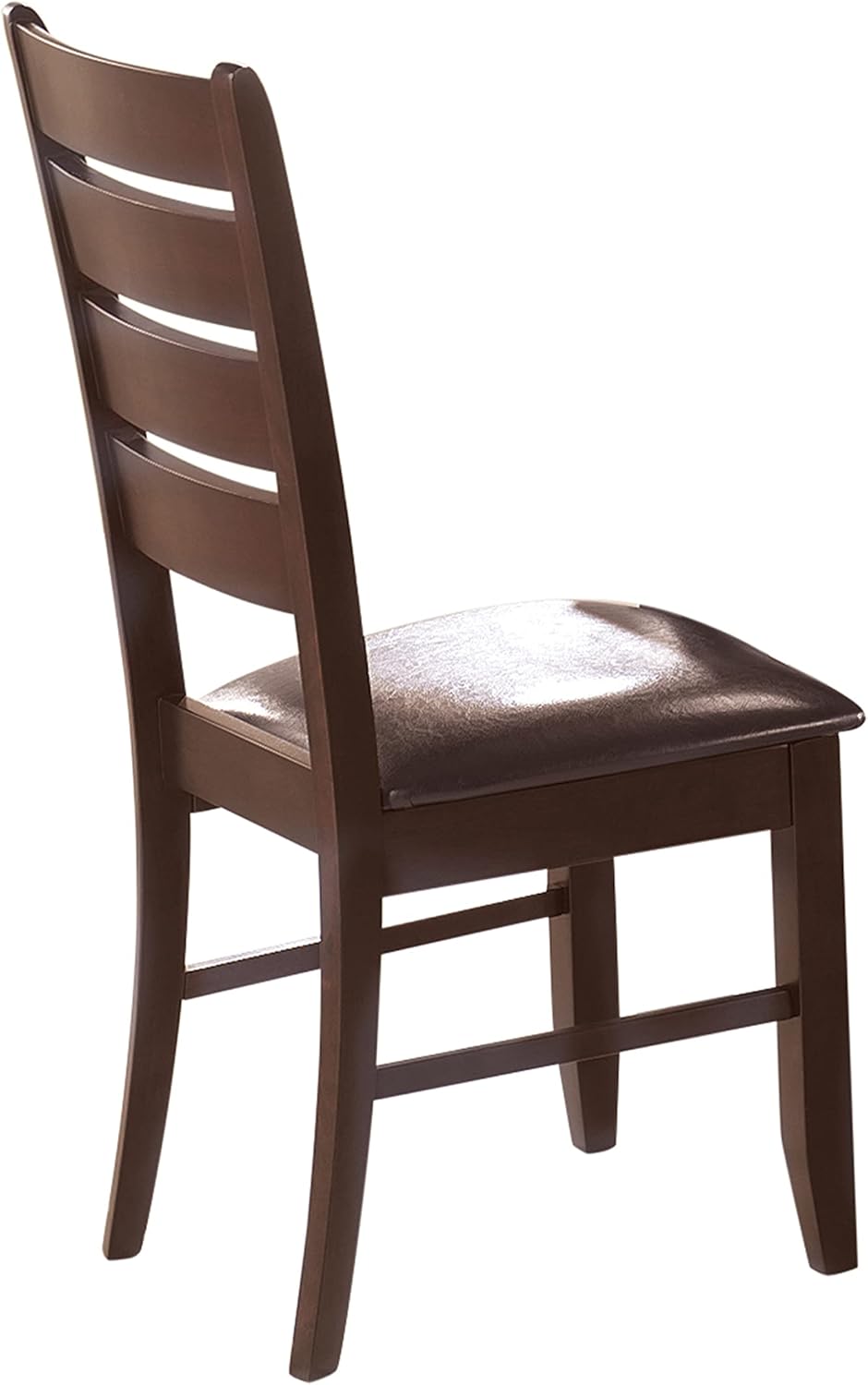 Slat Back Side Chairs Cappuccino and Black Set of 2 I70927