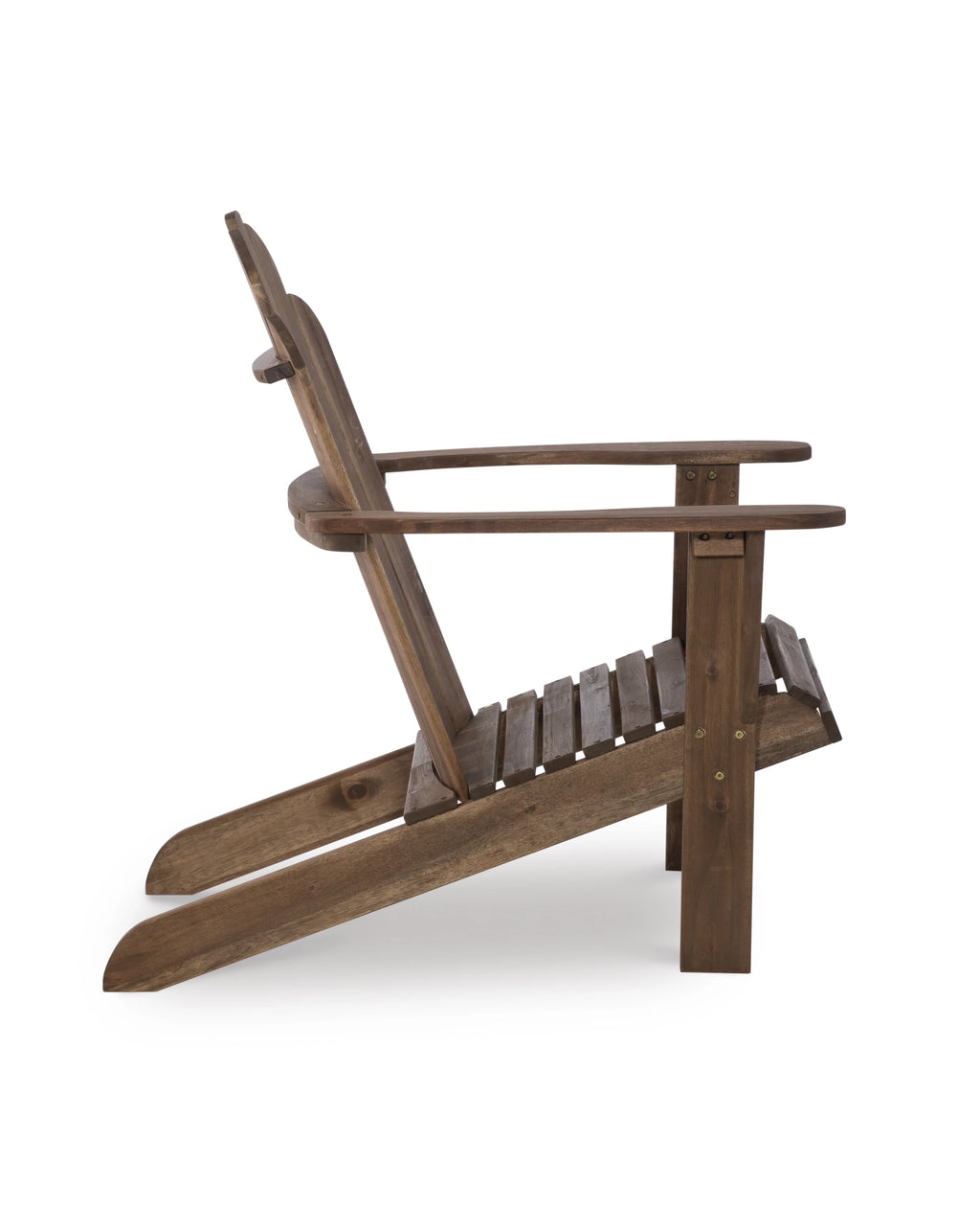 Slatted Wooden Outdoor Chair with Arched High Backrest O2031