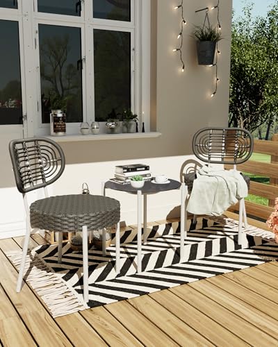 3 Piece Wicker Patio Bistro Furniture Set C72329