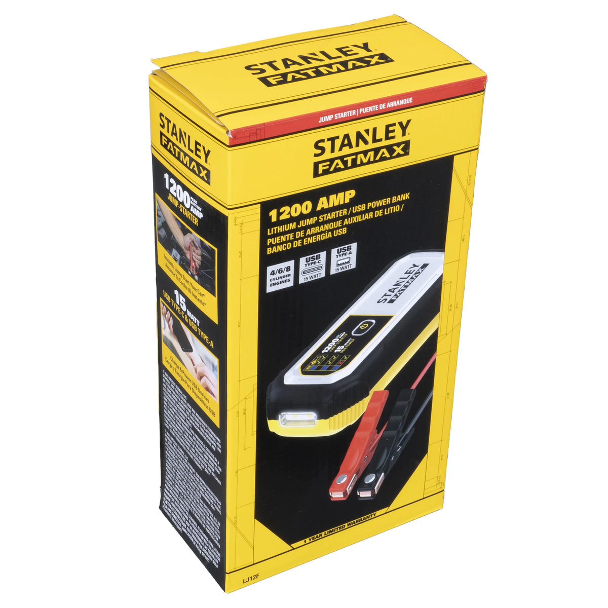 1200 Amp Lithium Jump Starter with USB Power Bank G32586