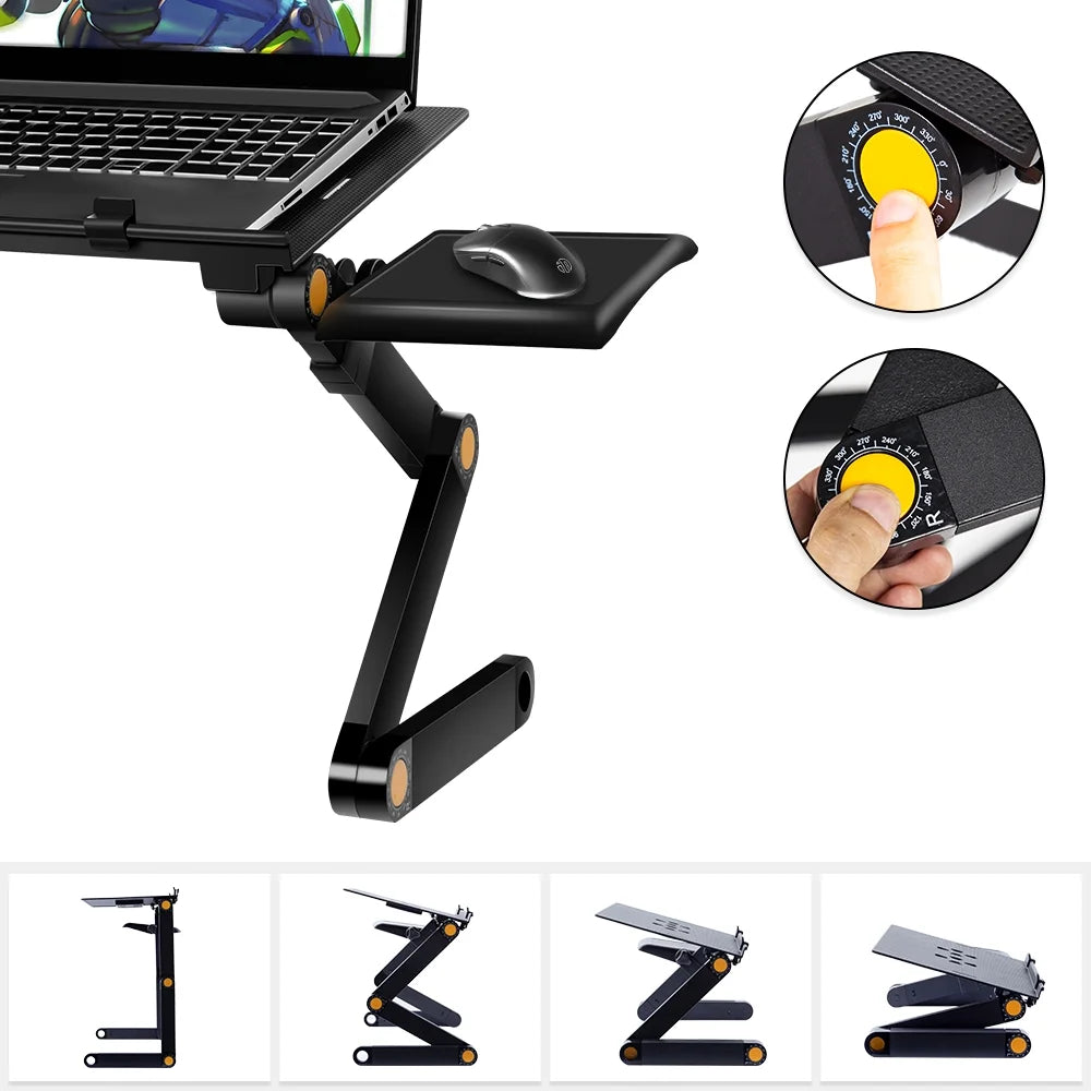 Black Adjustable Folding Laptop Desk Z8157