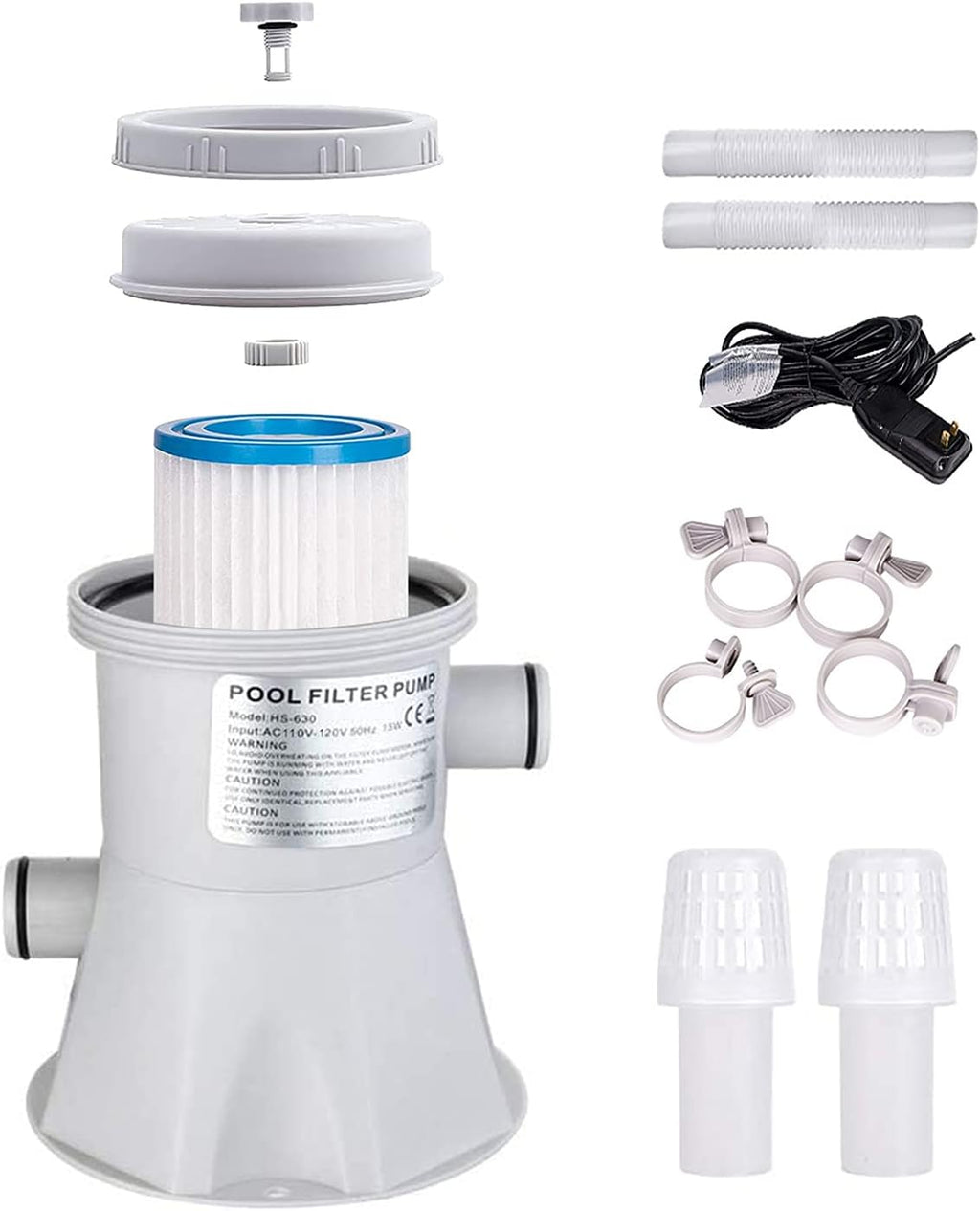 1000 GPH Above Ground Pool Filter Pump with Cartridge S470272