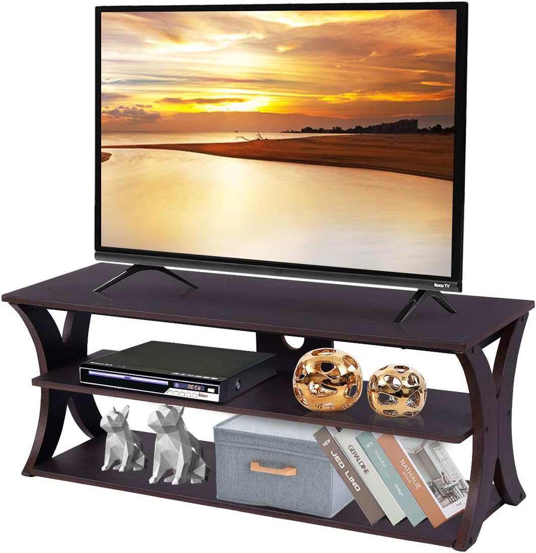 3-Tier TV Stand with Storage Shelves A8013