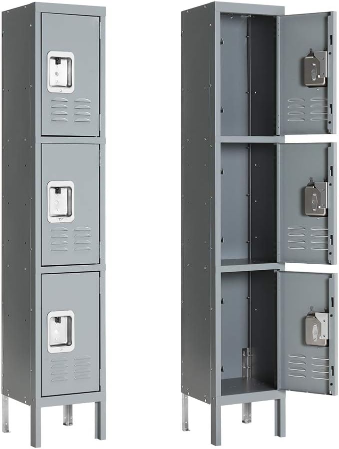 Metal Locker Steel Storage 5 Door 5 Tier Blue P2969