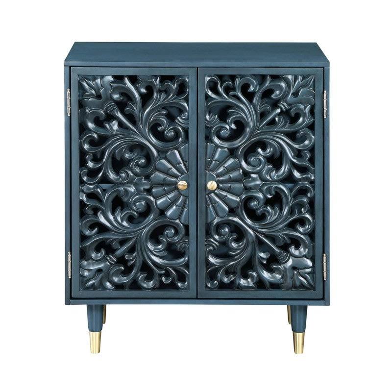 Green 2-Door Solid Wood Accent Cabinet K8941