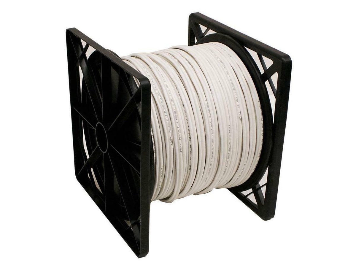 RG59 Siamese Cable with 18/2 Power and 24/2 Data 500-Feet White V43350