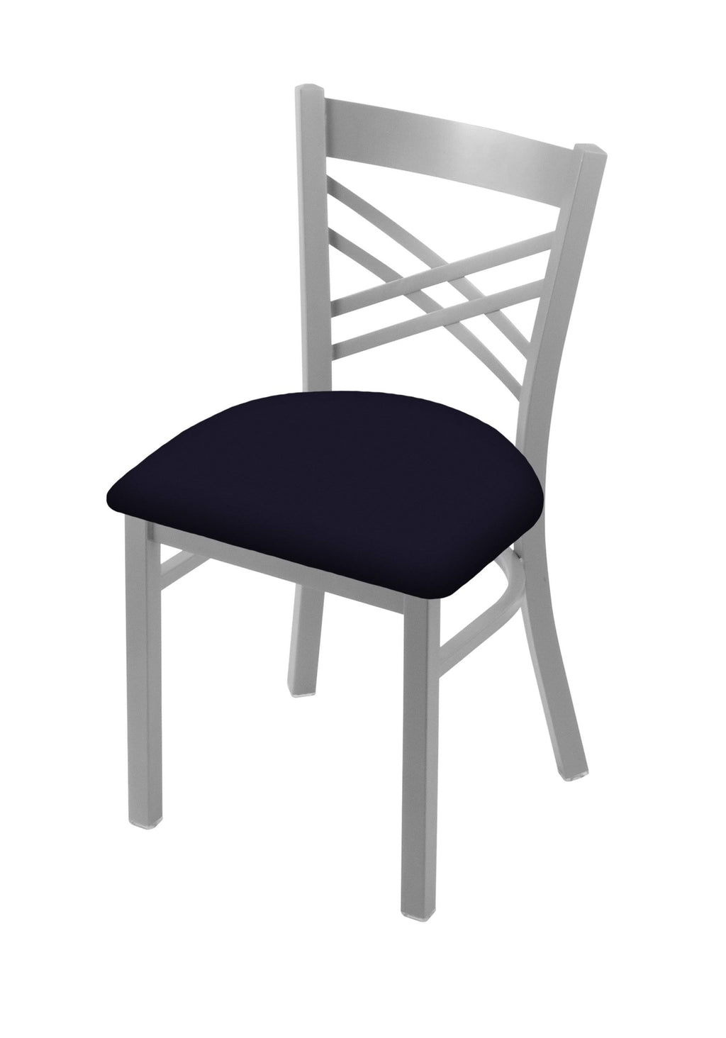 Chair with Anodized Nickel Finish and Canter Sand Seat S25355