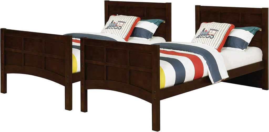 Cappuccino Twin Over Twin Bunk Bed T2733
