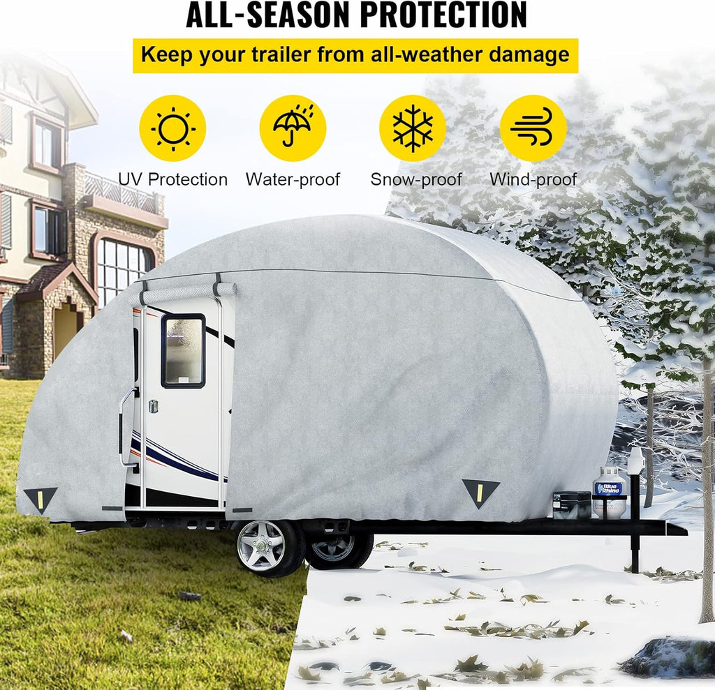 16' - 18' Waterproof Non-Woven Teardrop Trailer Cover M6681