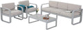 4 Piece Metal Outdoor Furniture Set with Cushions R7078