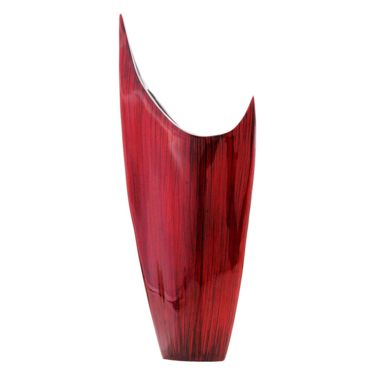 Red Pointed Glaze Vase X325