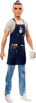 Barista Doll Wearing Café Apron A8453