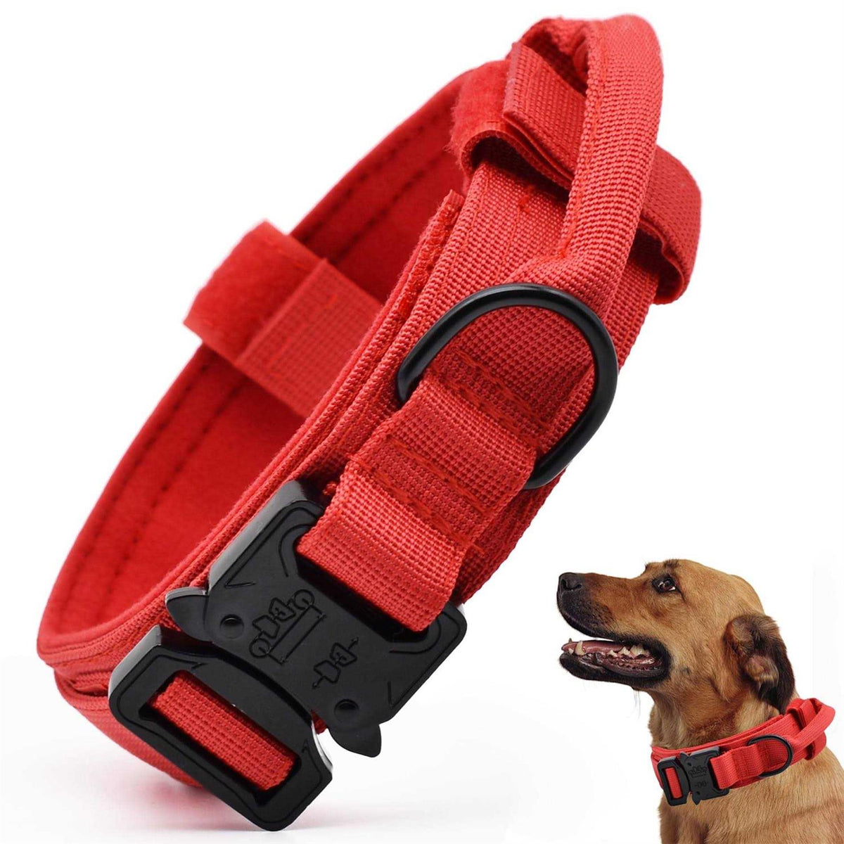 Adjustable Nylon Tactical Dog Collar with Control Handle C6649